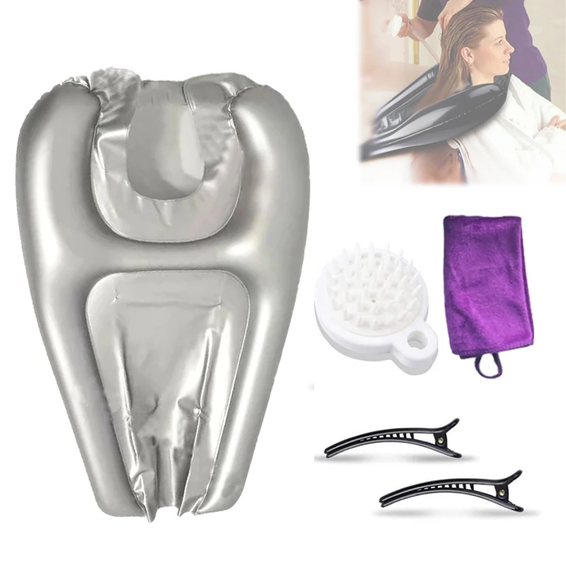 

PVC Inflatable Shampoo Basin Portable Shampoo Pad Foldable Bath Spa Tub Deflate Hair Washing Basin For Pregnant Women Elderly