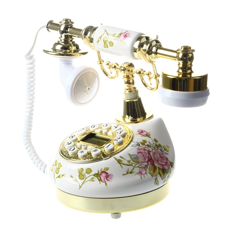 Vintage Landline Phone Classic Antique Retro Phone Corded Home Landline Phone Old Telephone for Home Office Hotel Decoration