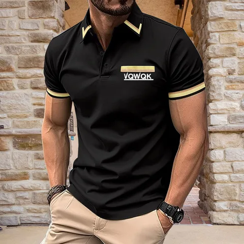 Мужская рубашка-поло с отложным воротником, VQWQK3 цвета для покупки дышащая мода, повседневная рубашка с коротким рукавом, лето, новый стиль