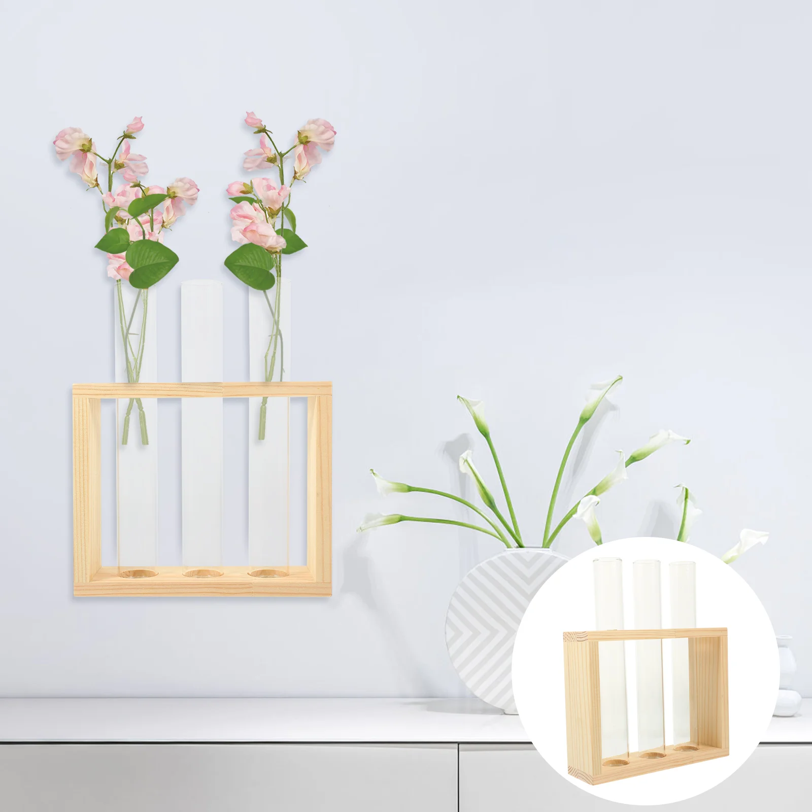 

Стеклянный контейнер для цветов, держатель для гидропонных ВАЗ, растений, цветочный горшок, держатель для террариума из искусственной древесины