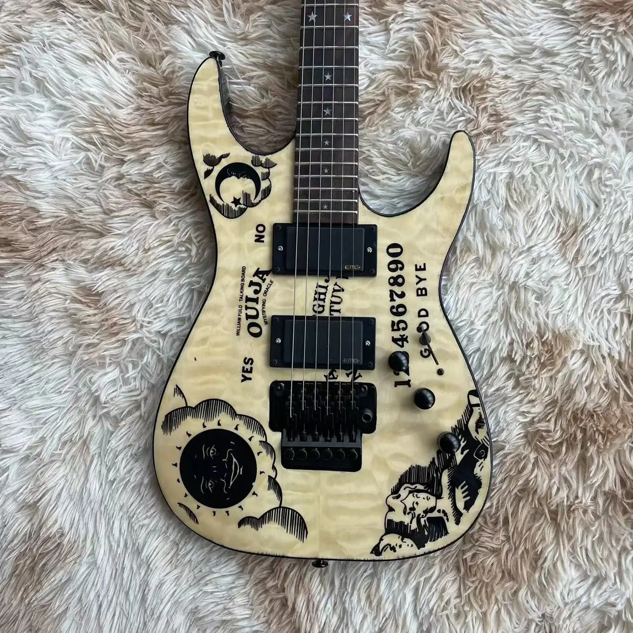 

6-струнная Электрогитара «Все в одном», с ручной росписью