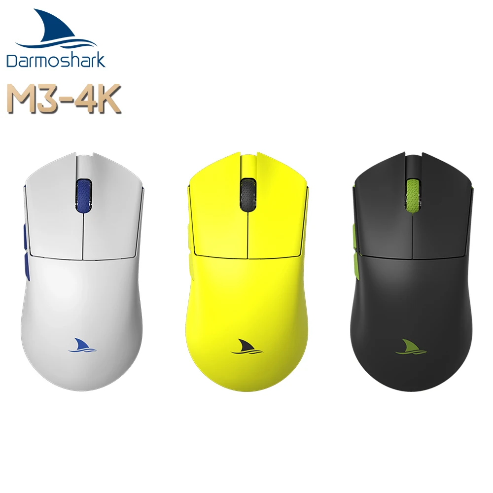 Игровая мышь Darmoshark M3 4K для киберспорта, беспроводная Bluetooth мышь 26K DPI, оптический датчик PAM3395, датчик с датчиком оплаты воды, скандинавский кодировщик 52840 для ноутбуков и ПК