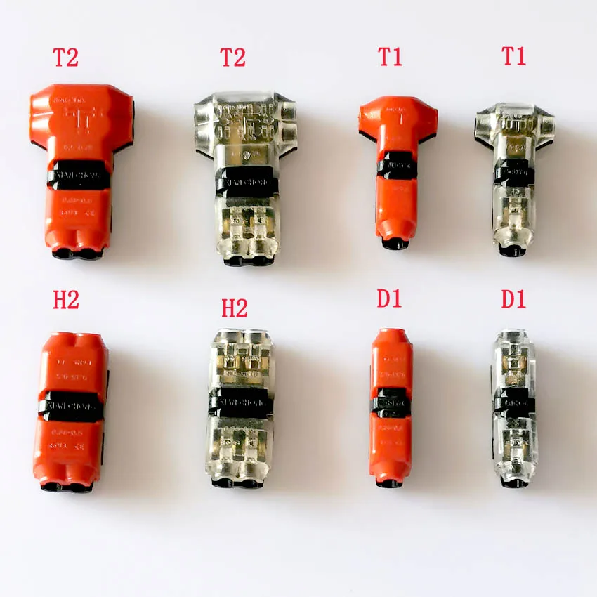 

5pcs I/T Type 1pin 2pin Quick Electrica Splice Scotch Lock Wire Connector for Terminals 22-18AWG Wiring LED Strip Car Cable