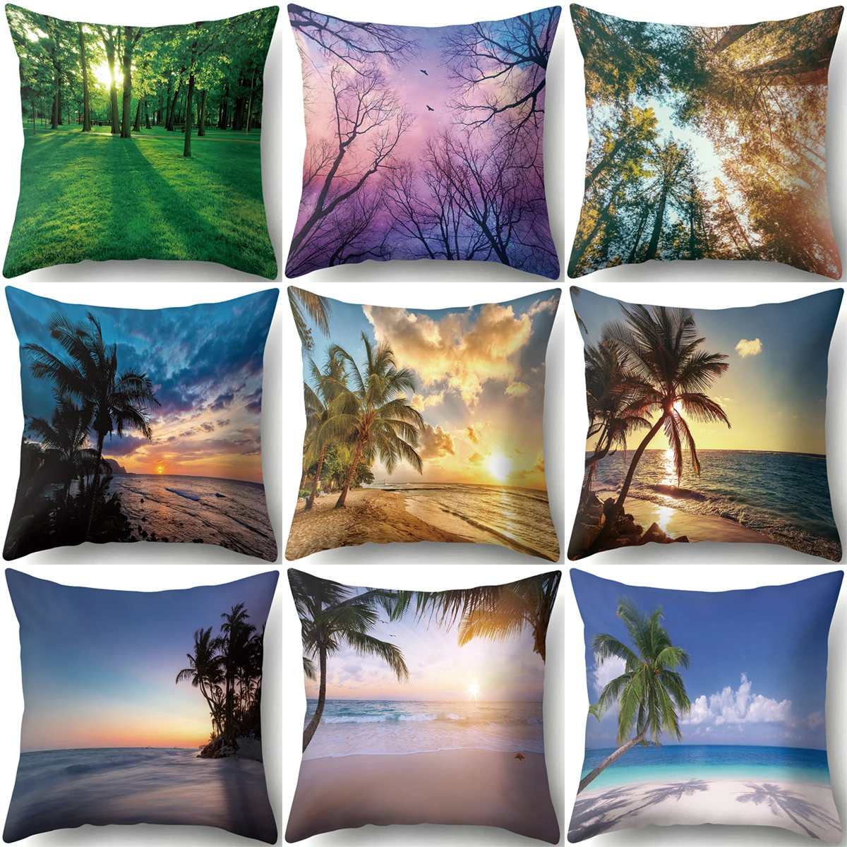 

Романтический чехол ZHENHE для пляжа, украшение для дома, чехол для подушки, чехол для подушки, 18x18 дюймов