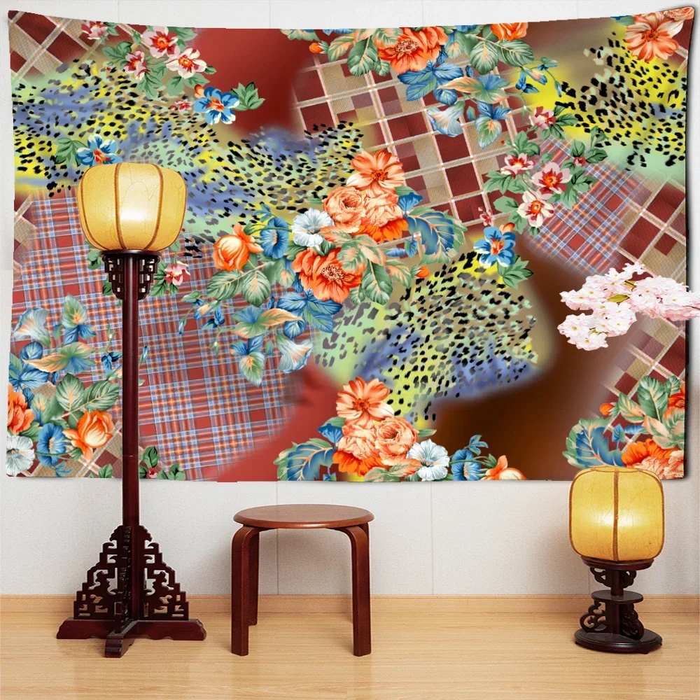 Мозаичный гобелен настенный богемный колдовской цветочный художественный принт