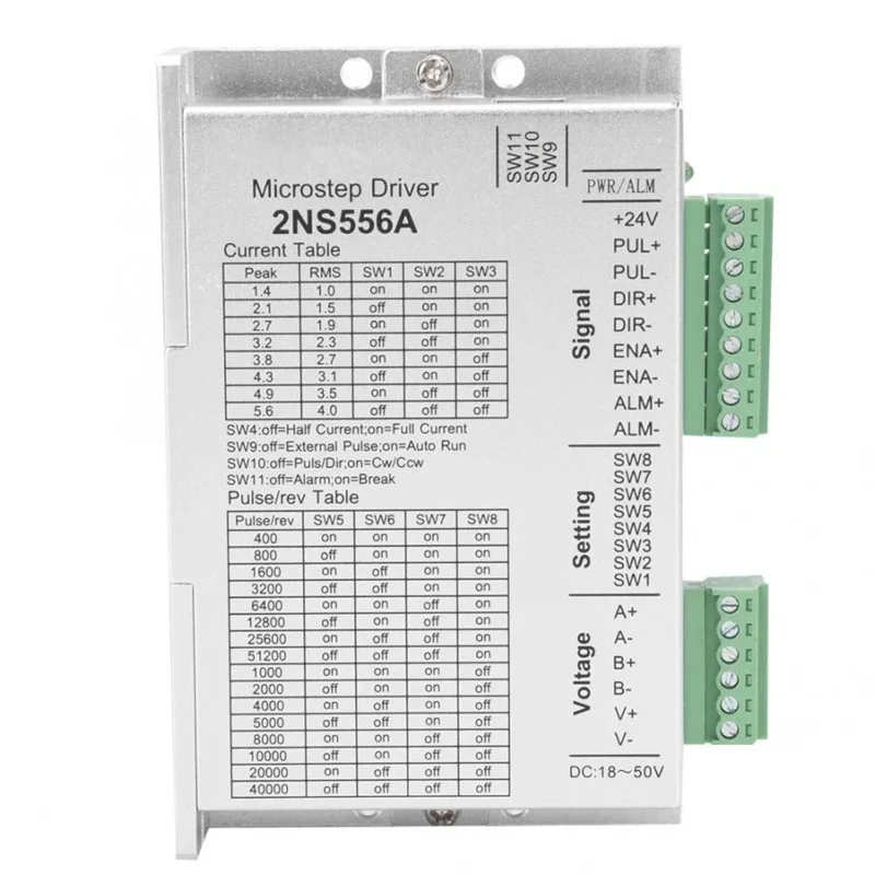 2NS556A Stepper Motor Driver 2 Phase 32-Bits Industrial Automation Digital Signal Processing NEMA23 57 Controller