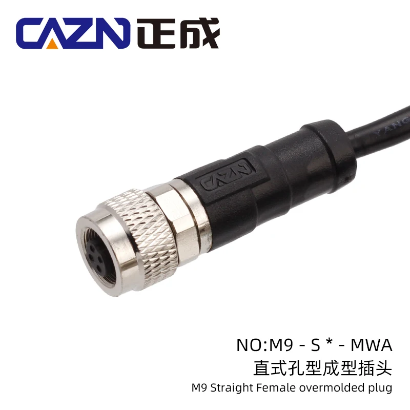 Прямые прямоугольные метры M9, 2, 3, 4, 5, 6, 7, 8 контактов, экранированные Неэкранированные ПВХ литой провод, гнездовой Кабельный разъем