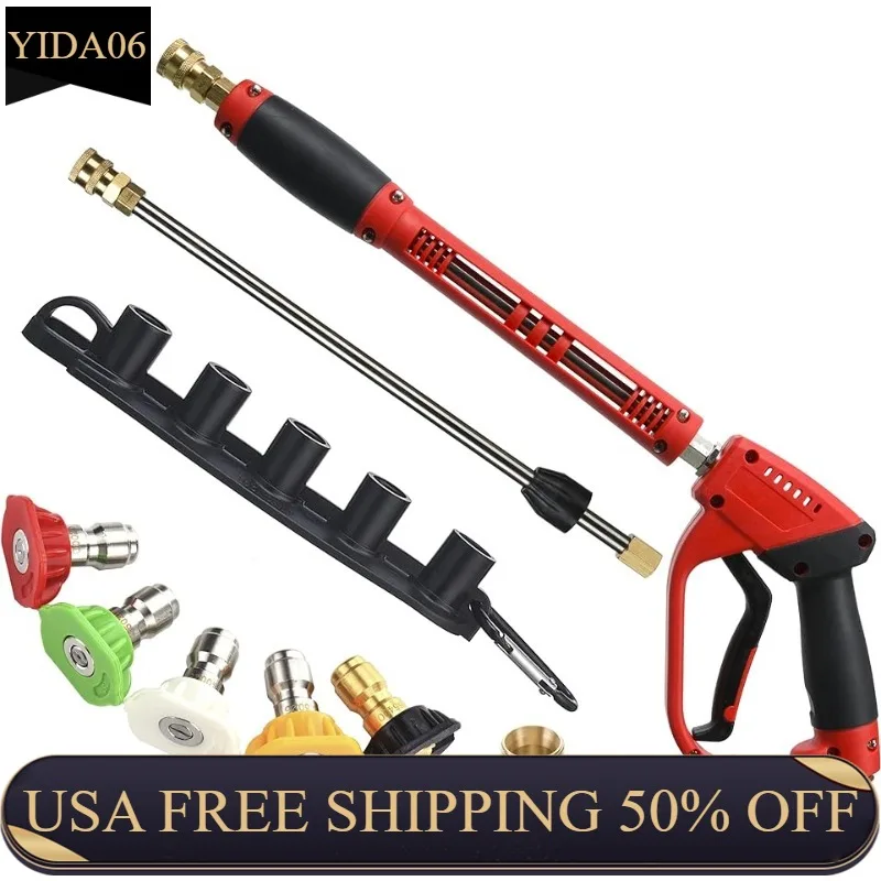 

Пистолет для мойки высокого давления с 5 наконечниками, 40 дюймов, 5000 фунтов на кв. дюйм