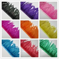 10 yardslot trimming fringe rooster chicken feathers 30 35cm for diy garment skirt decoration accessories feather strips if25