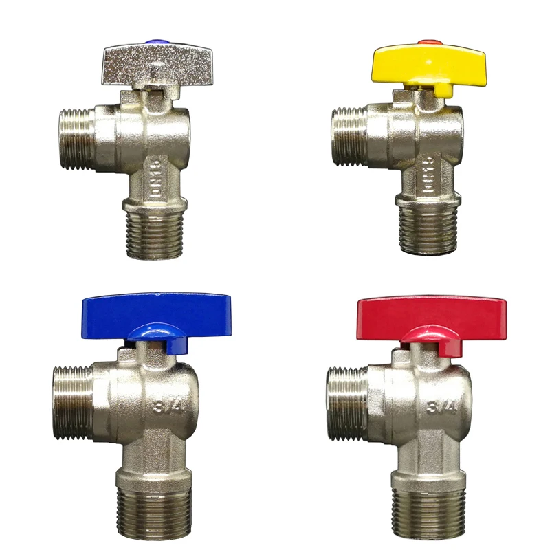

Ball Core Triangle Valve Copper Plating Large Flow Switch Hot and Cold Water Gas Copper Ball Valve 1/2" 3/4" DN15 DN20