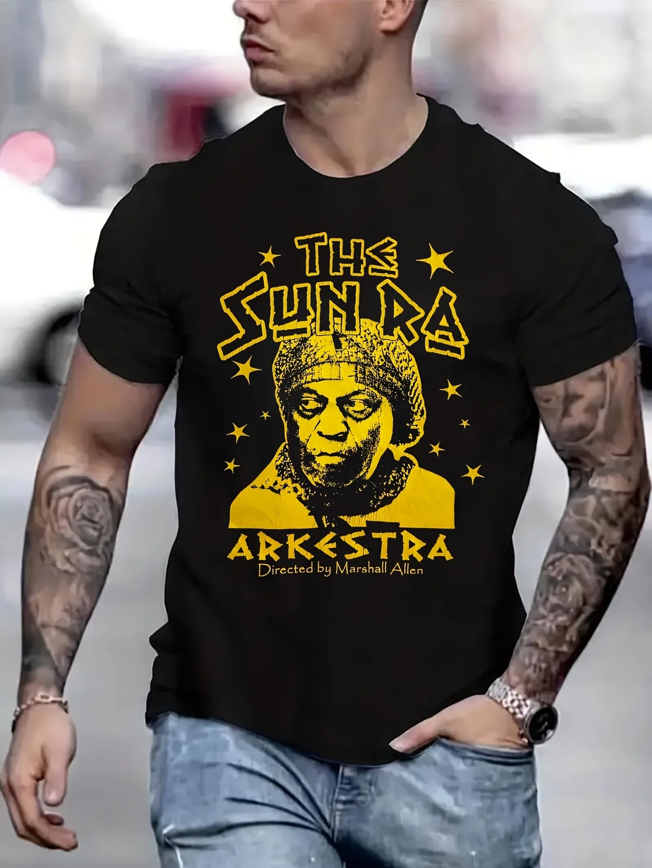 Мужская футболка SUN RA ARKESTRA Space is the Place 2004 винтажная мужская с аниме 2024 принтом B 5023984