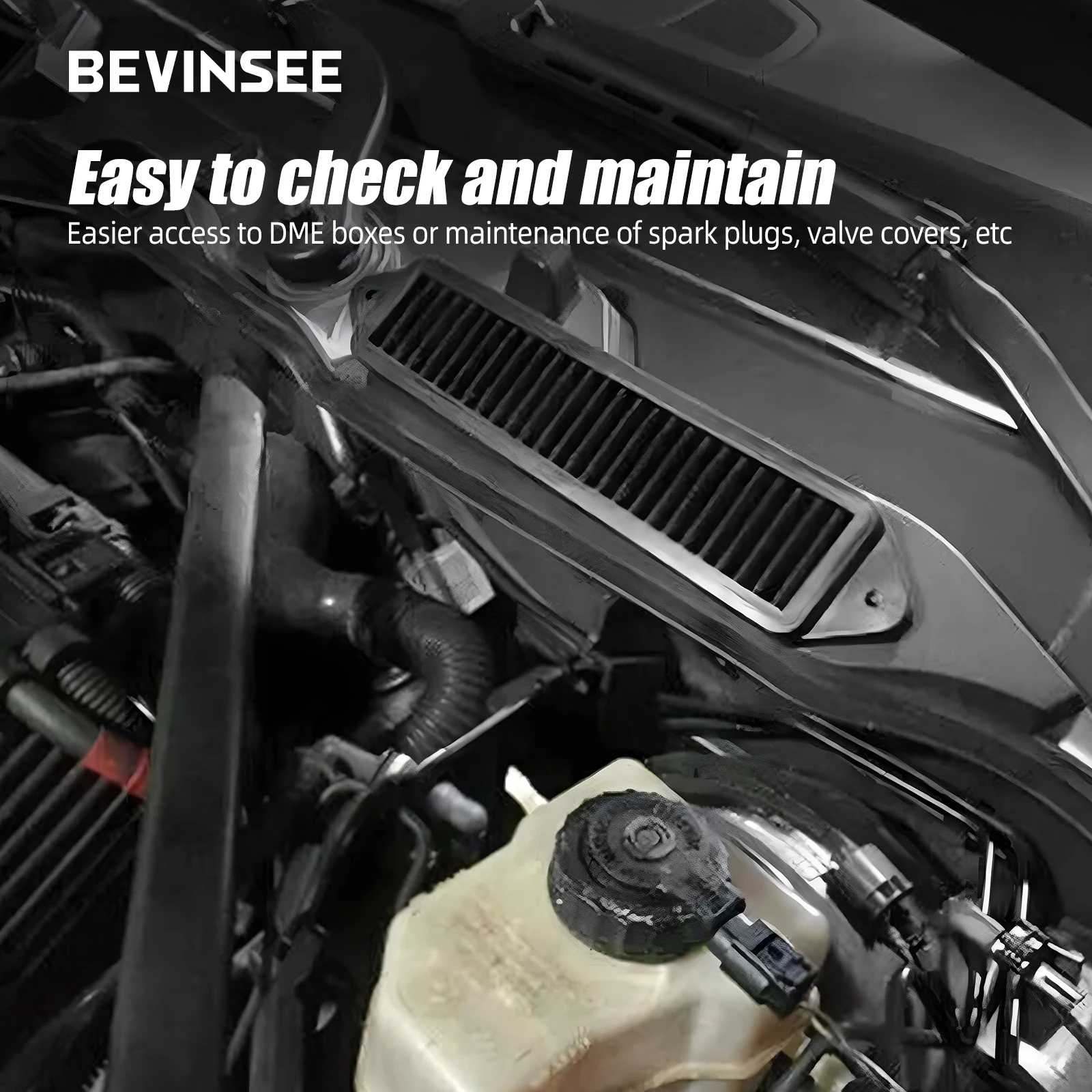 Фото BEVINSEE Фильтр кабины отсека двигателя для E90 E92 E93 E91 M3 E87 E82 E88 X1 E84 335i 135i 328i 325i №5