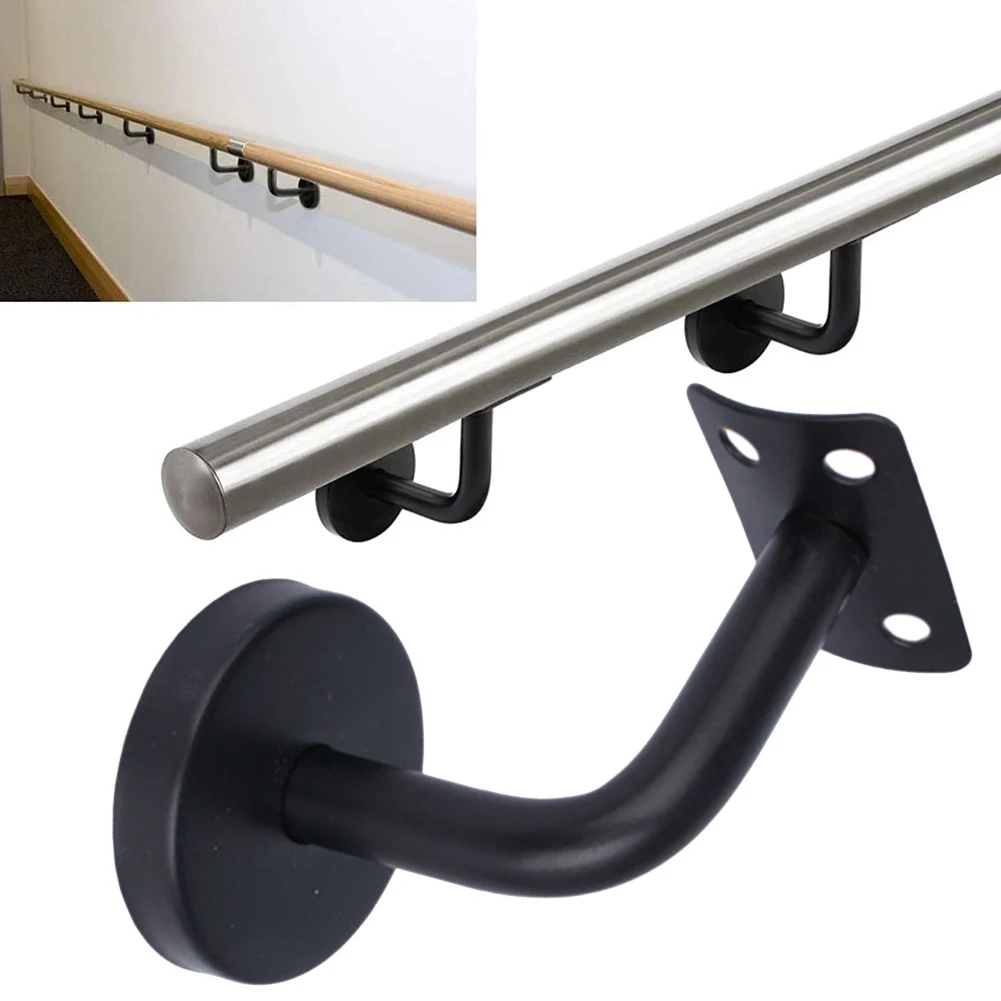 

Stair Handrail Bracket Bannister Wall Support Hand Rail Balustrade Stainless Steel Strong Support Flat Arc Fixed Pallet Stairs