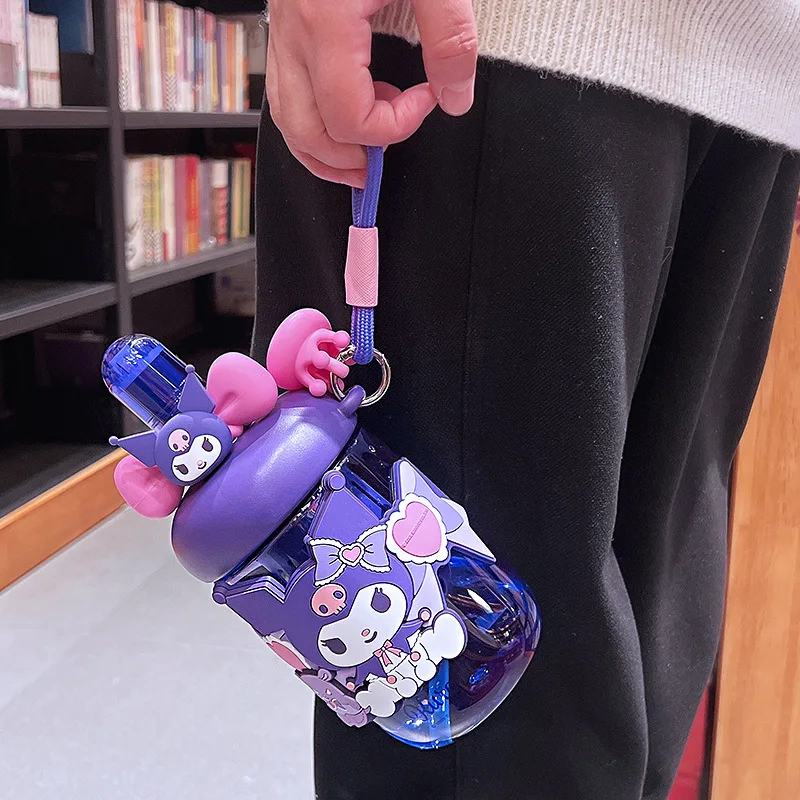 Sanrio 650 мл пластиковая пипетка Tritan бутылка для воды милая эстетичная чашка с