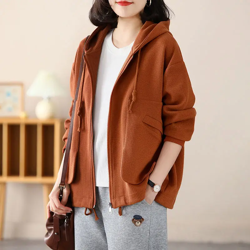 Свитшот женский оверсайз в стиле Харадзюку худи с длинным рукавом свитшот