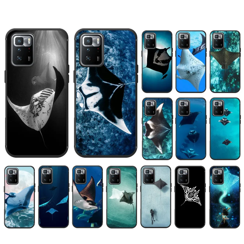 

Ocean Animal Manta Ray Phone Case For Xiaomi Redmi Note 12 Pro 11S 11 10 Pro 9Pro Note9 10S Redmi 10 9C 9A