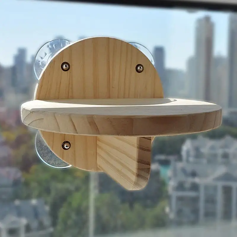 

Cat Wall Shelf Wall Mounted Cat Furniture Wooden Cat Shelves Jumping Platform Round Durable Cat Springboard Climbing Structure