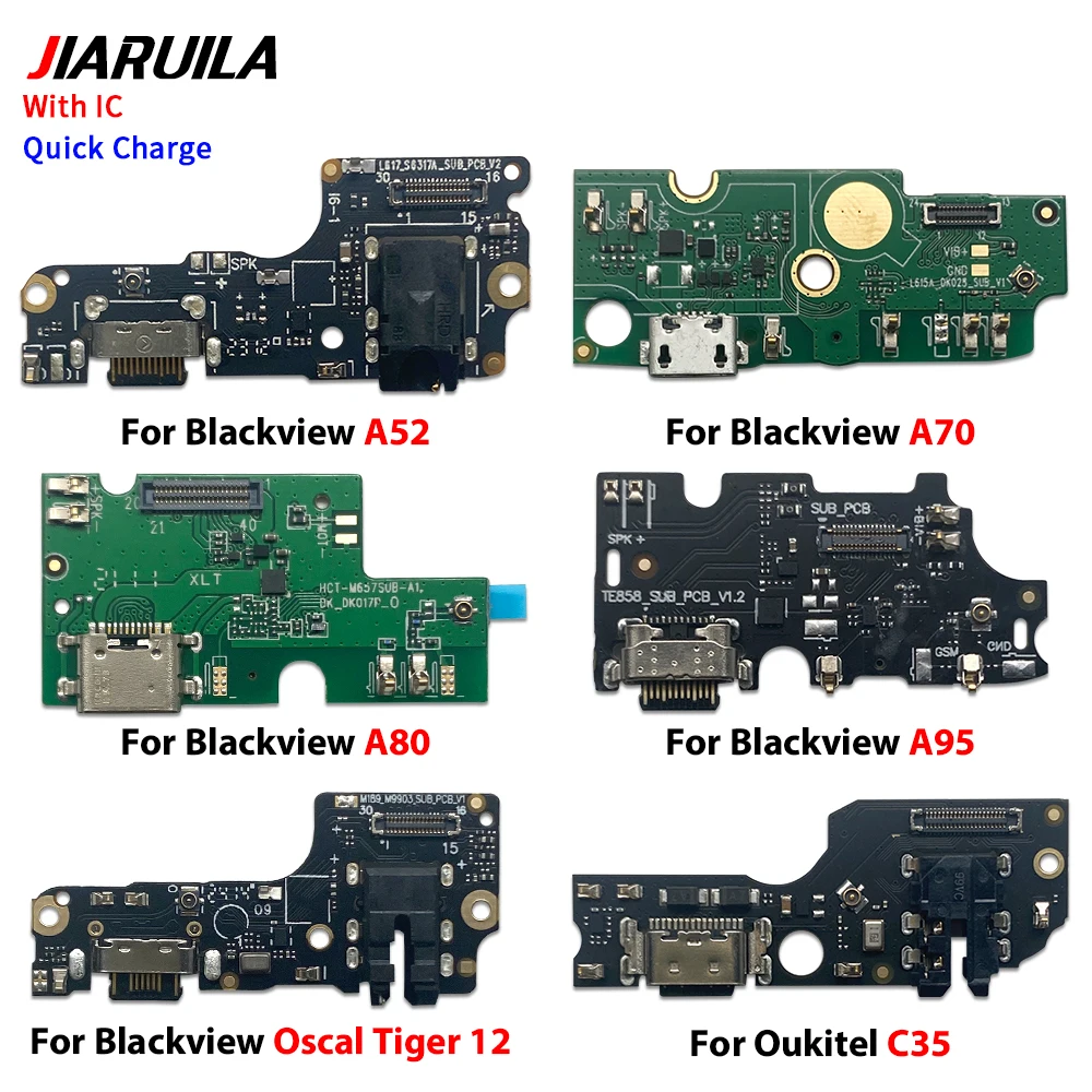 Фото Плата разъема USB Micro для зарядки (гибкий шлейф) для Blackview A52, A70, A80, A92, Mage 1, Oscal C80, Tiger 12, Tab 11, 12, 13, Oukitel C35 №4
