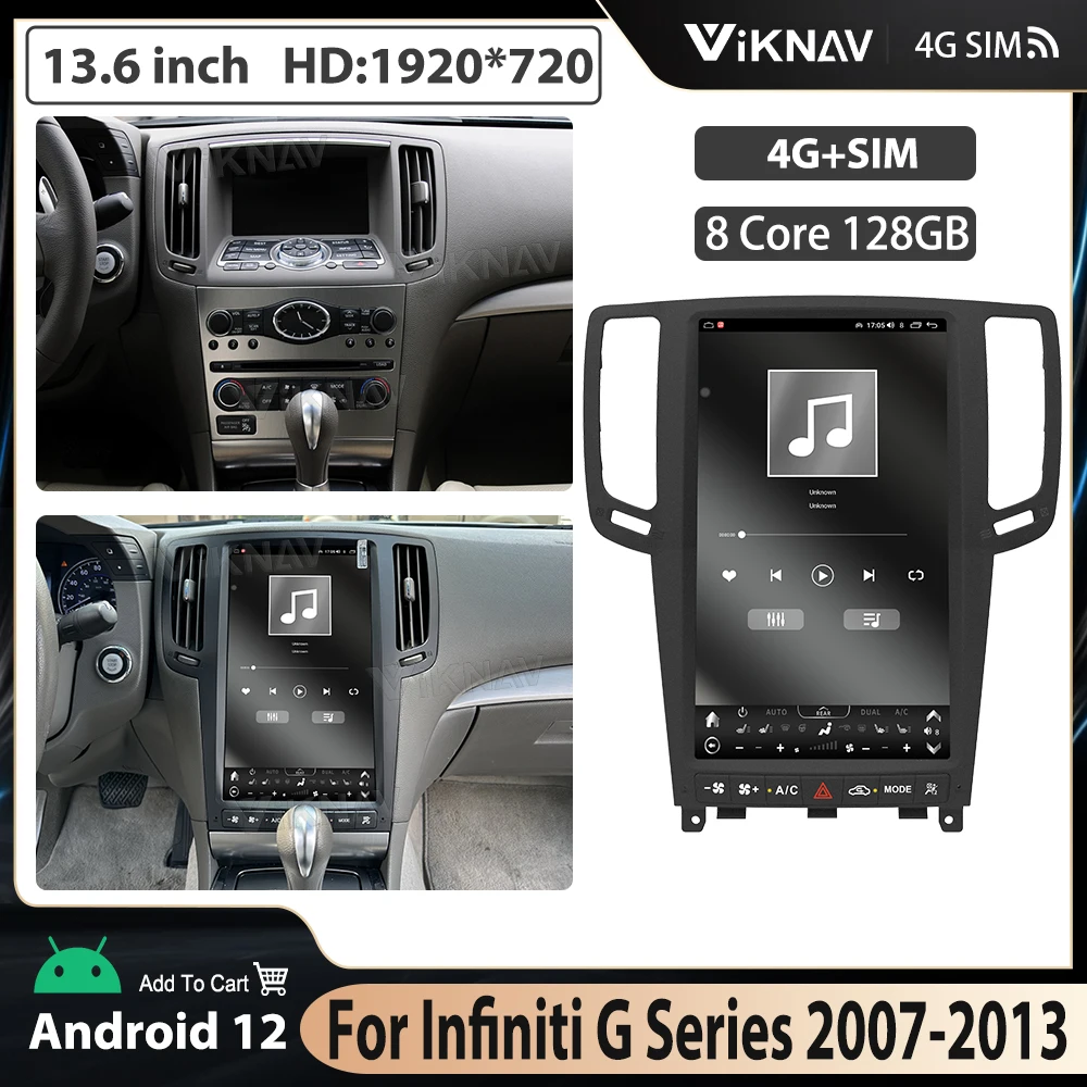 

Автомагнитола для Infiniti G Series 2007-2013, 128 ГБ