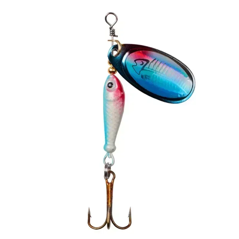Girando-Metal Spinner Fishing Lures искусственный Жесткий Спиннер окунь щука тройной крючок