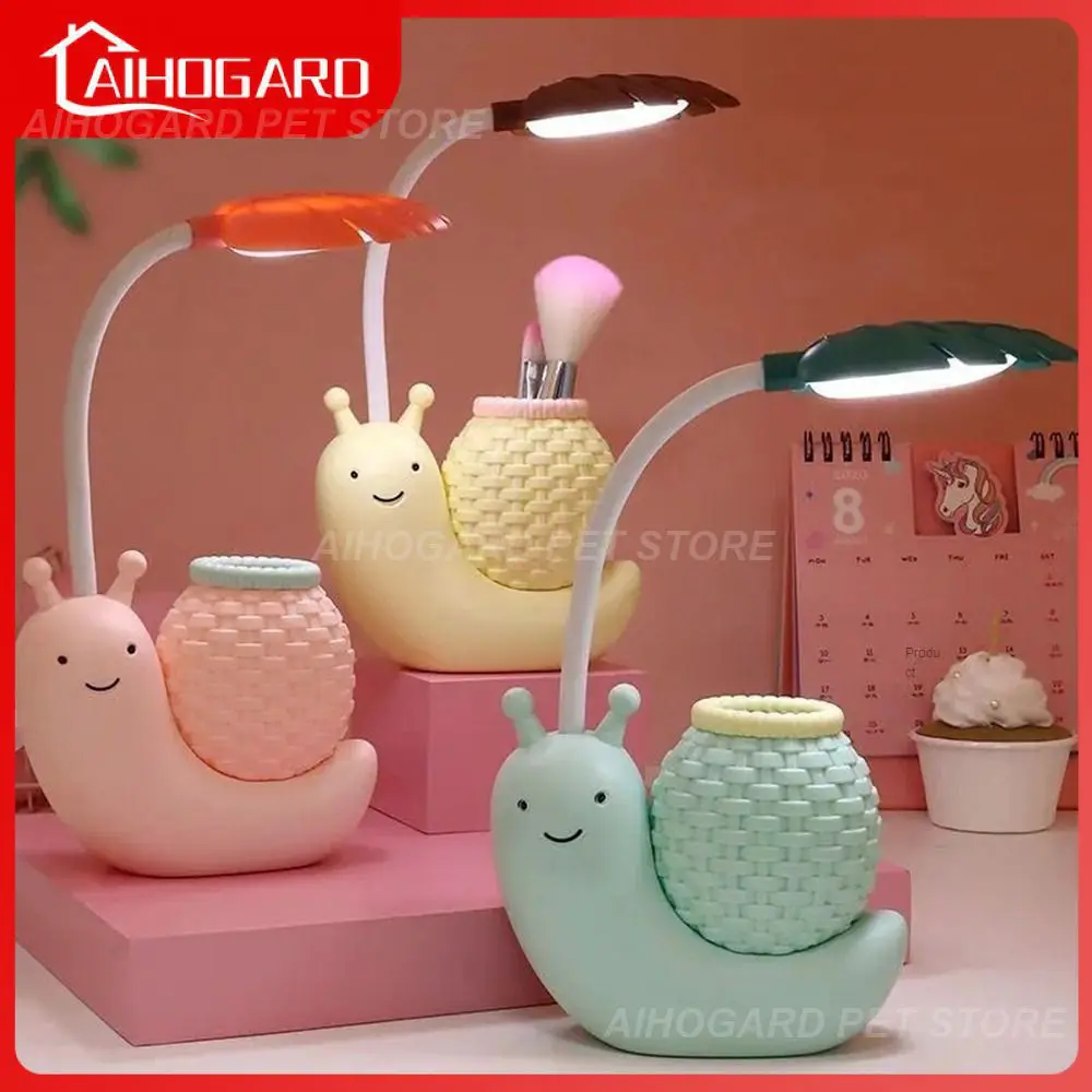 

Energy-saving Snail Pen Holder Learning Lamp Universal Hose Led Book Lights Multifunctional 360 Degree Rotate Eye Protection