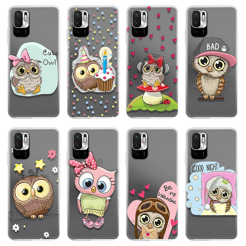 

Cute Owl Case for Xiaomi Redmi Note 11 10 10T 9 8 8T 7 Pro Max 5G 10S 7S Soft TPU Cover for Redmi 10 9 9T 9A 9C NFC 8 8A 7A Capa