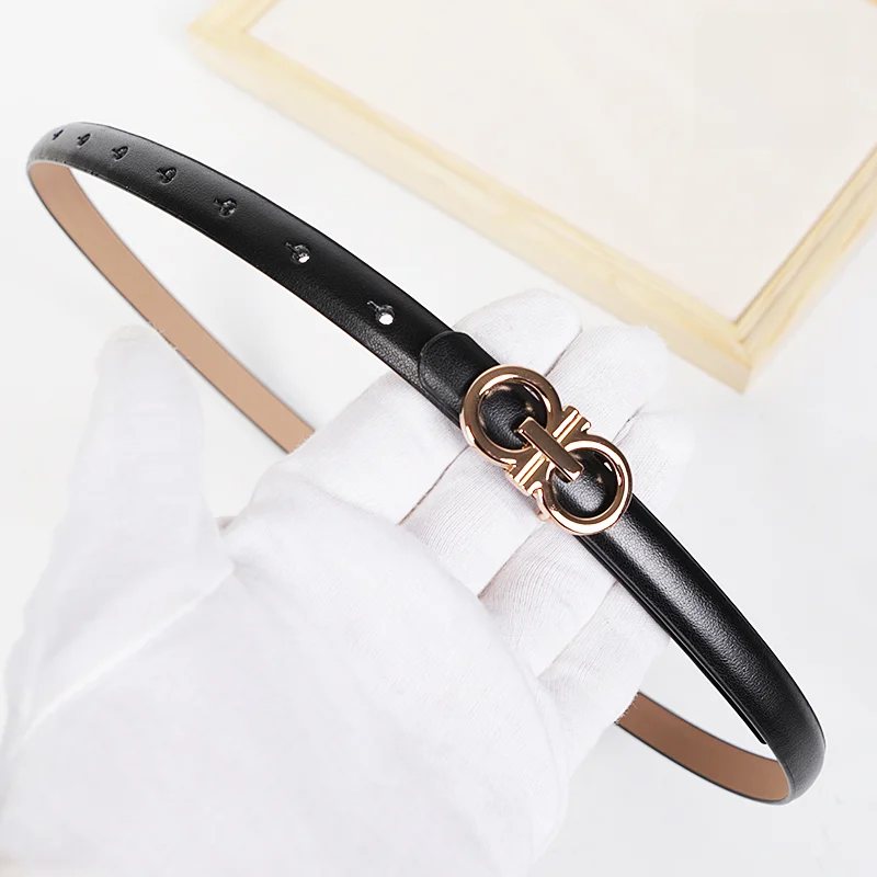 Классический женский кожаный ремень черный простой и Универсальный Новый Модный