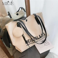 womens bag 2022 new casual large capacity shoulder bags shopper canvas letter fashion harajuku zipper print ulzzang handbags