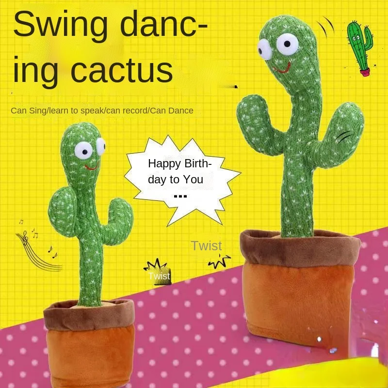 

Cactus Dancing Dolls Learn To Talk Toys Twist Cactus Can Sing and Dance Baby Children's Day Gifts Holiday Decor Birthday Gifts