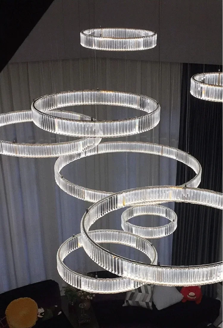 Современные Роскошные светодиодные подвесные светильники с регулируемой