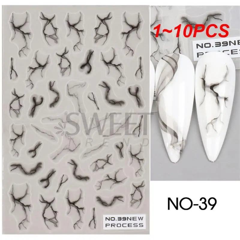 

Летние наклейки для ногтей с пальмами, 1-10 шт., Русалка, морская звезда, морская Медуза, искусство ногтей с животными