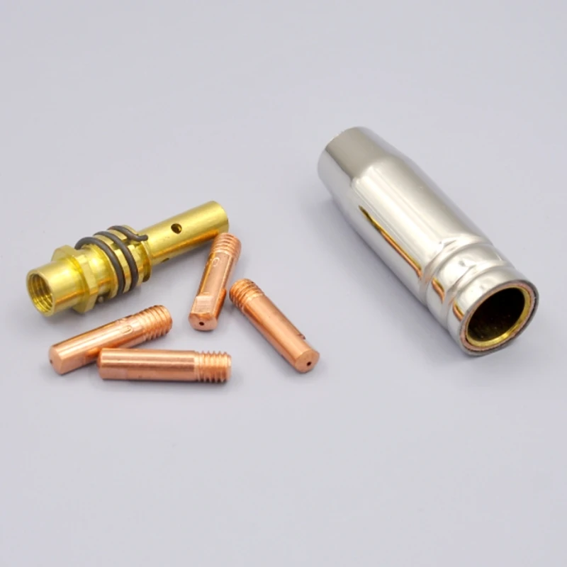 

Welding Torch Consumables Air Cooled Contact Tips Gas Nozzle 15AK MIG MAG 16pcs