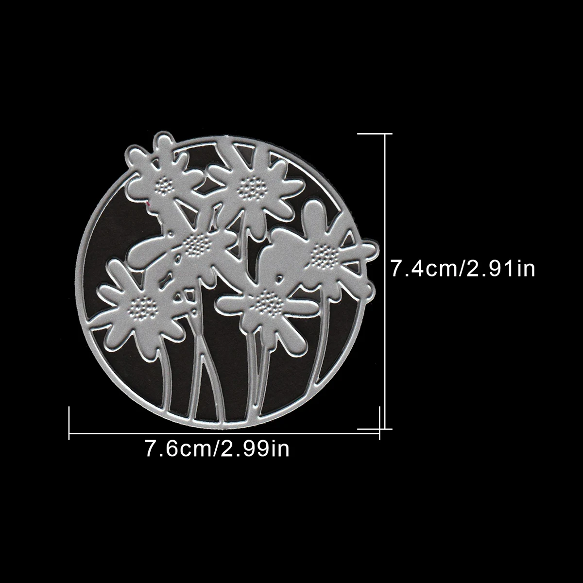 Оригинальные Милые ромашки цветы круглая рамка металлические штампы трафареты