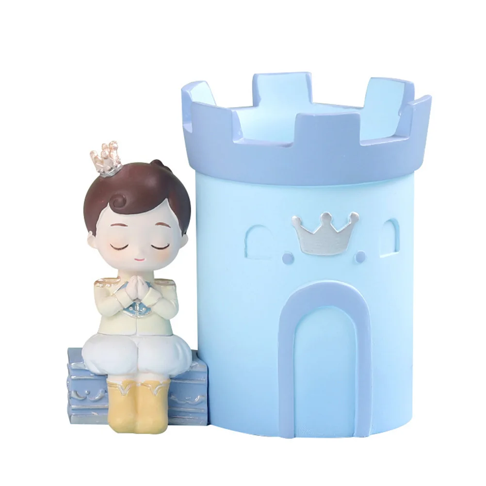 

Держатель для ручек с мультяшной фигуркой, уникальное хранилище для ручек, ведро из тонкой смолы, ручная работа, настольное искусство, семей...