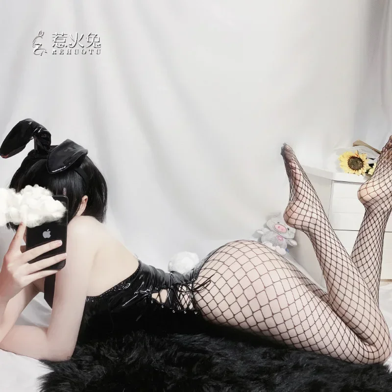 Женский комплект из искусственной кожи с кроликом костюм для девочек Da All Out