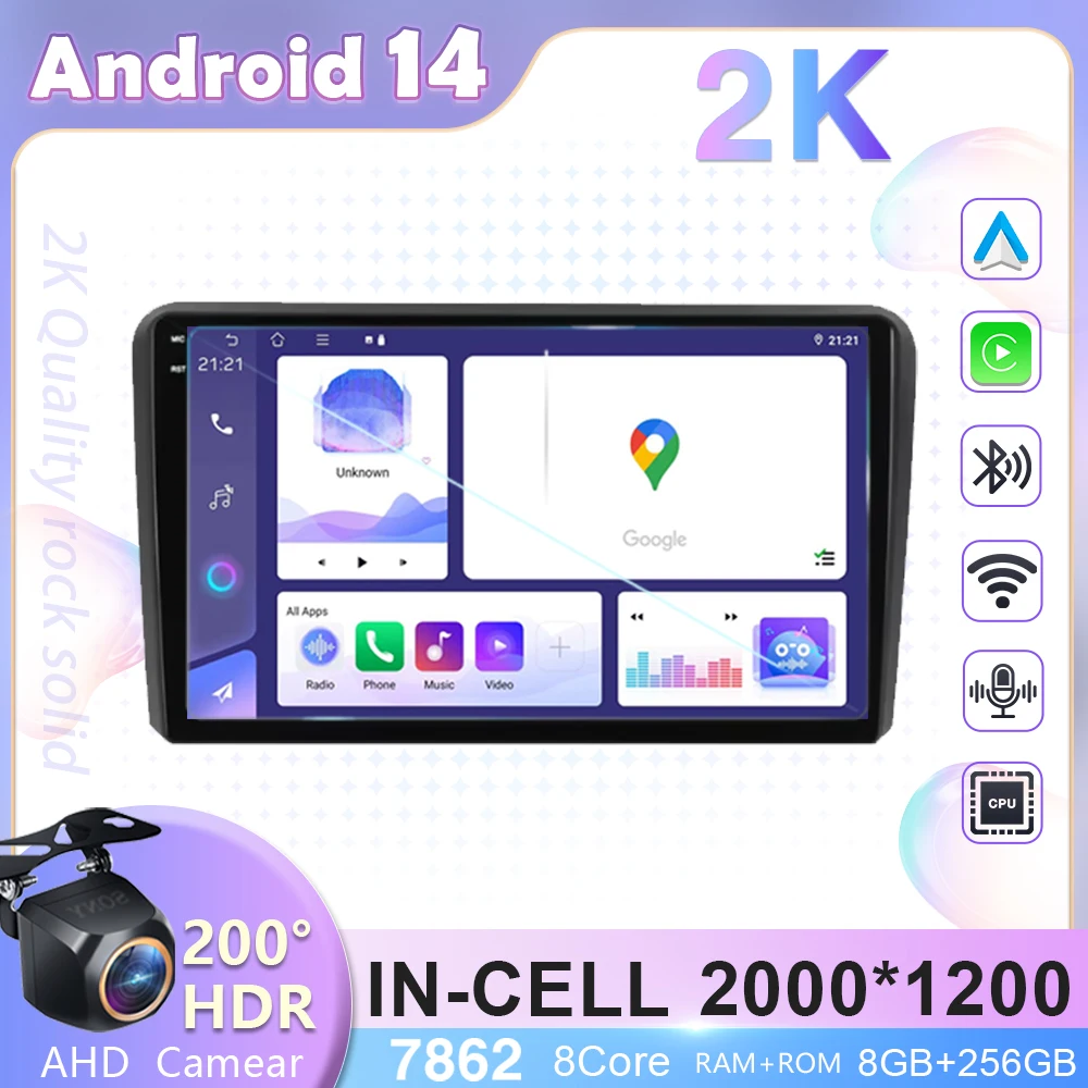 Для Audi A3 8P S3 RS3 Sportback 2003-2012 Android Автомобильный радиоприемник Мультимедийный плеер