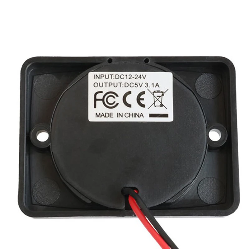 

1pc Universal 12-24V 3.1A Dual USB Vehicle Charger Accessories For Car Bus Boat