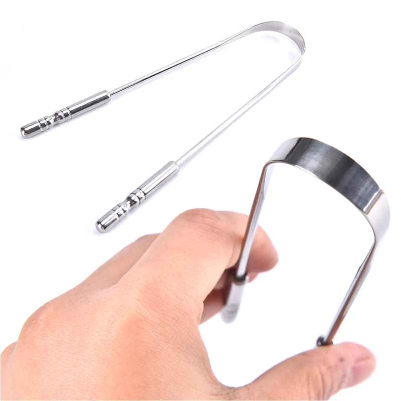 

Tongue Scraper Cleaner for Adults Surgical Grade Professional Eliminate Bad Breath Stainless Steel Metal Tongue Brush Dental Kit