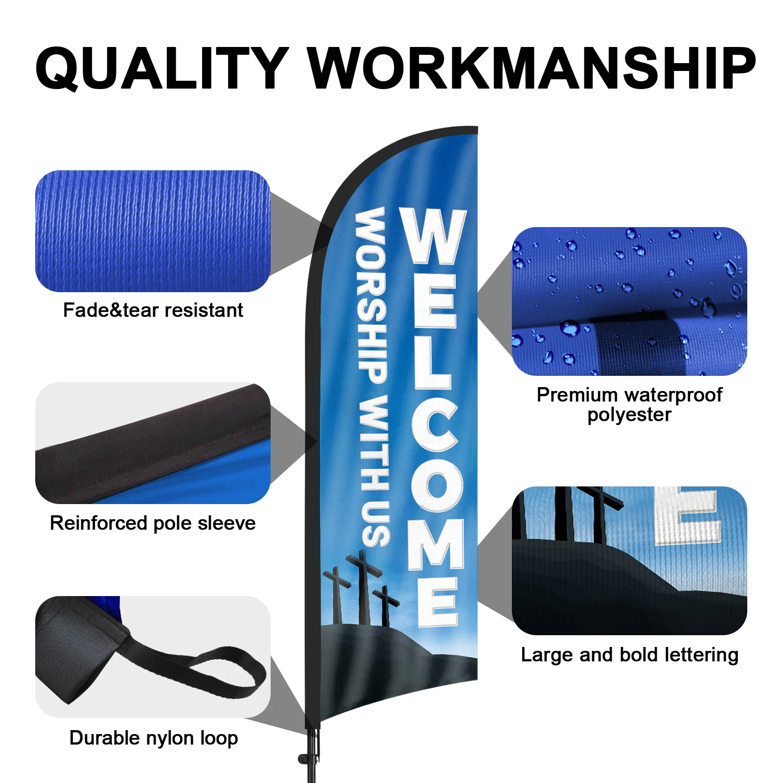 FSFLAG 1 шт. 280 см флаг с перьями Добро пожаловать флагштоком рекламное уличное