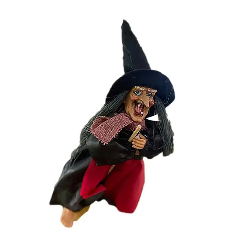 

Halloween Talking Witch Decorations Witches Decorations For Halloween Hangings Animated Witch With LED Eyes And Spooky Sounds