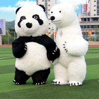 new style inflatable mascot costume panda polar bear for advertising 2m tall customize for adult suitable inflatable costume