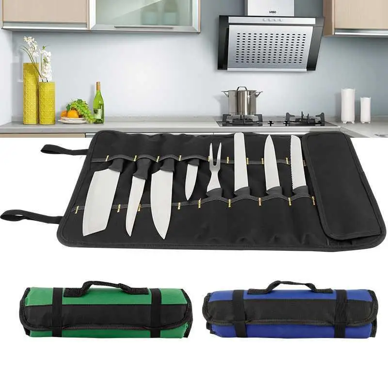 

Chef Knife Roll Bag Carry Case Cutter Roll Bag Portable Knife Case Holder Pocket Knife Storage Bag Kitchen Cooking Accessories
