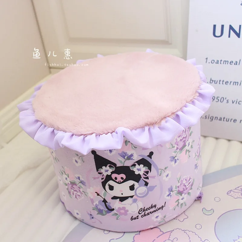 Новый круглый пуфик-татами Kuromi Cinnamoroll My Melody для переобувания, плюшевый, модный, с ощущением роскоши, в девичьем стиле, милый и нежный. (art.: 3920db3dc6fa2) - 3920db3dc6fa2