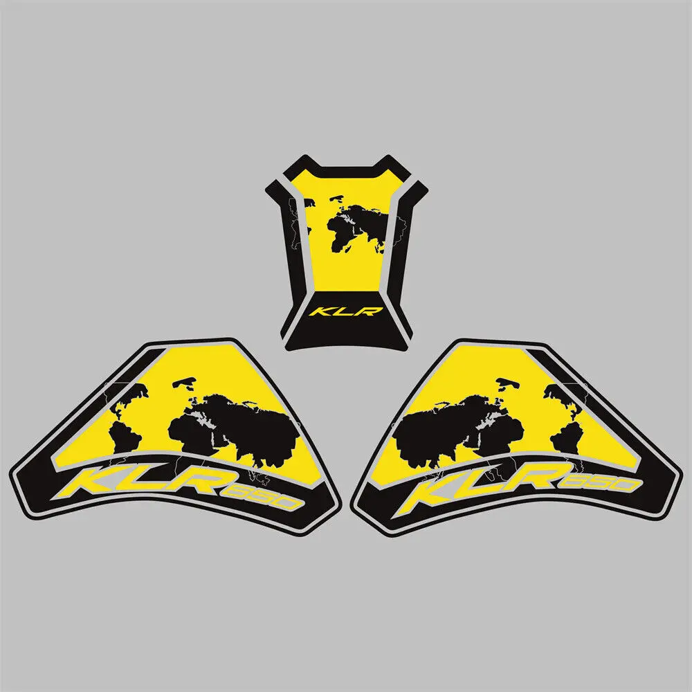 

Комплект наклеек для украшения кузова мотоцикла, 3D гель, передний и боковой бак, наклейка на топливный бак, наклейка для KAWASAKI KLR650 2022-2023 KLR 650