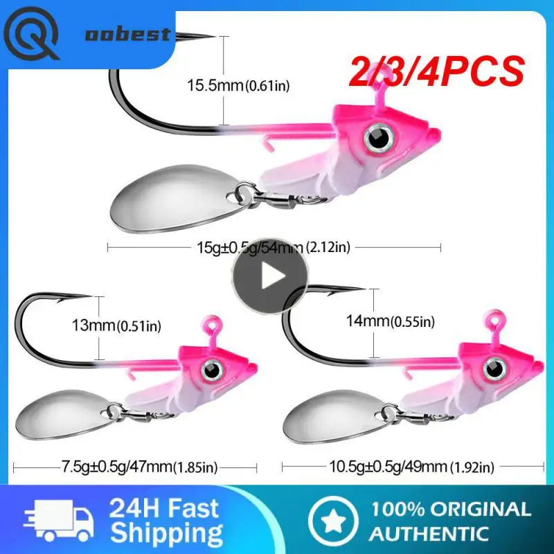 

2/3/4PCS Fish Head Lead Hook Luya Fake Bait 7g10g15g Bionic Bait Anti-hanging Bottom Luya Bait Luya Accessories