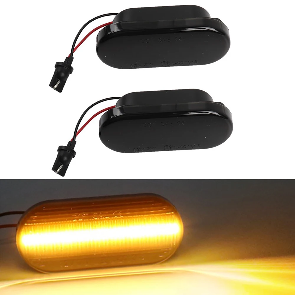 2pcs LED Dynamic Side Marker Turn Signal Light Lamp for VW Polo 6N 6N2 9N Passat 3B 3BG Golf 3 4 Sharan Vento Lupo Bora Bj