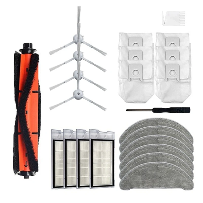 

Replacement Roller Brush Side Brushes HEPA Filters Compatible For Roidmi Eve Plus Robot Vacuum Cleaner Accessories