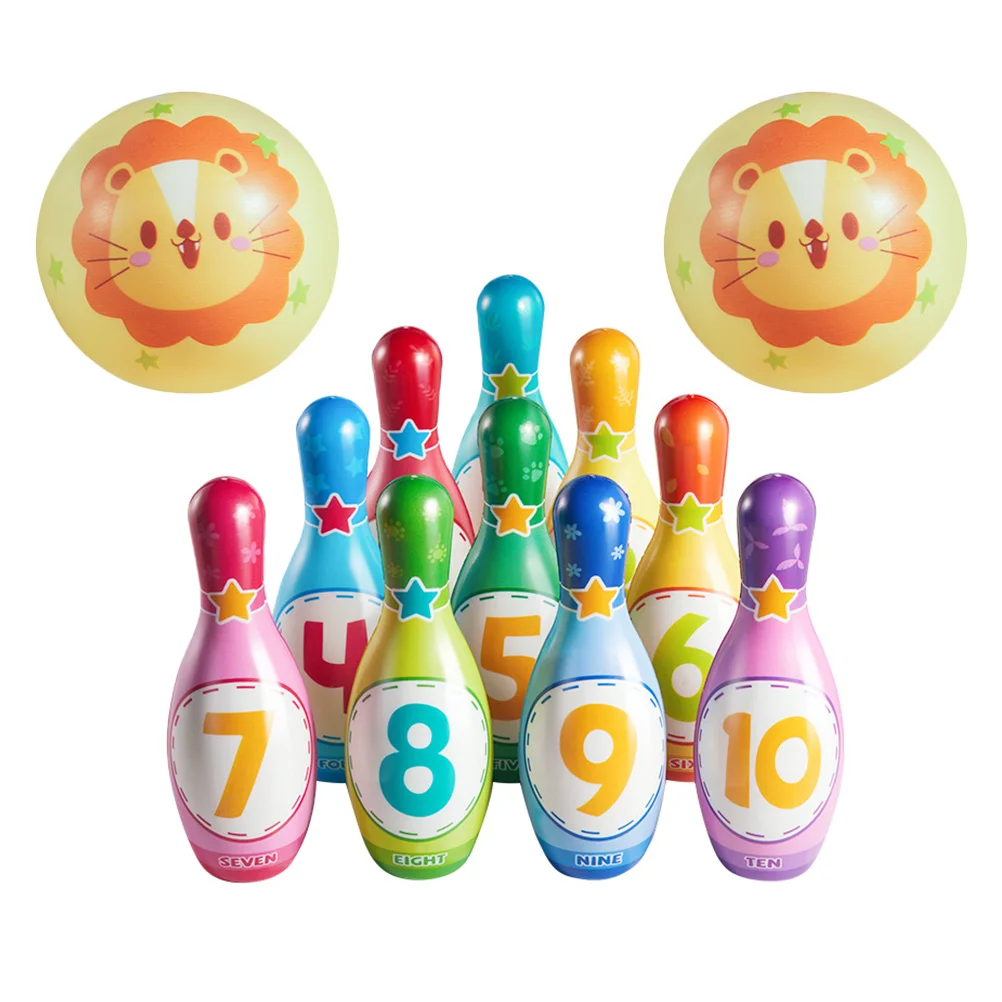 

1 Set Kids Toss Balls Bowling Game Kit Sports Development Interactive Bowling