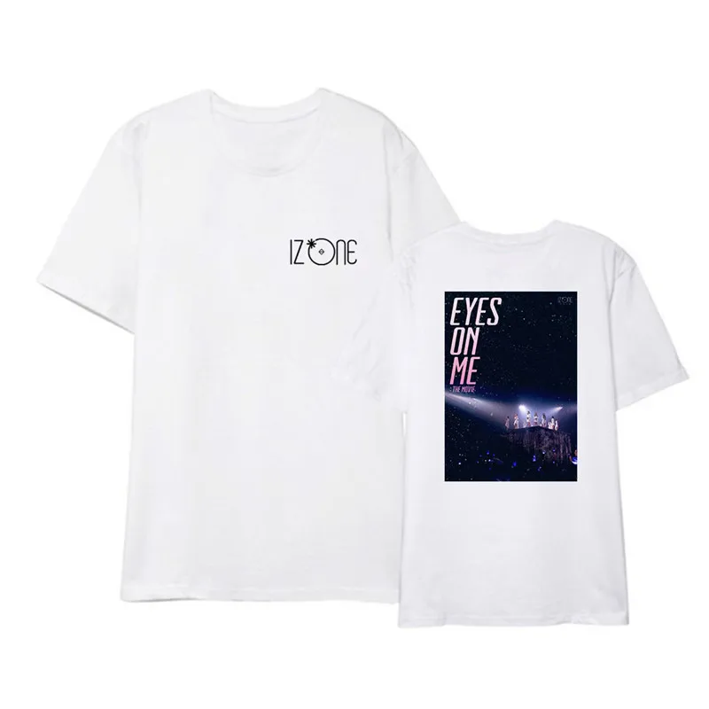 Kpop IZONE EYES ON ME концертные альбомные рубашки уличная одежда свободная футболка топы