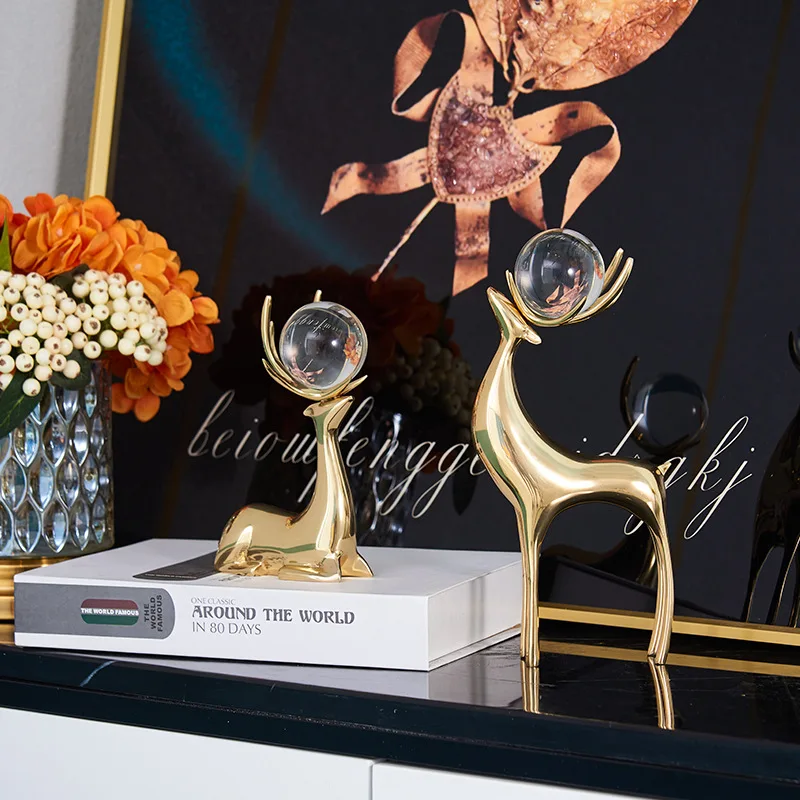 A045 украшения в виде оленя из чистой меди шкафчик для телевизора винный шкаф